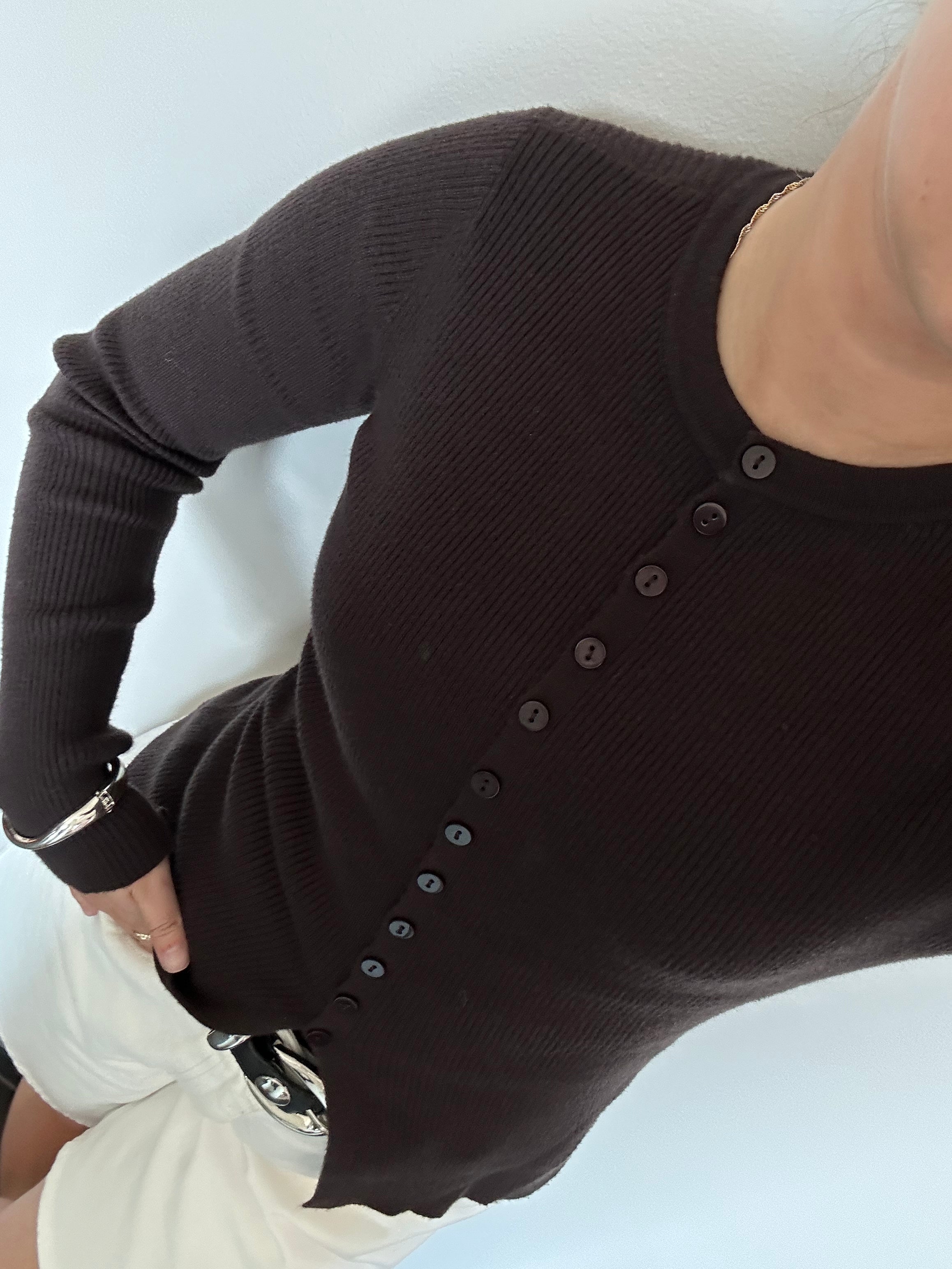 AWUKINO Knit Cardigan - Chocolate Torte